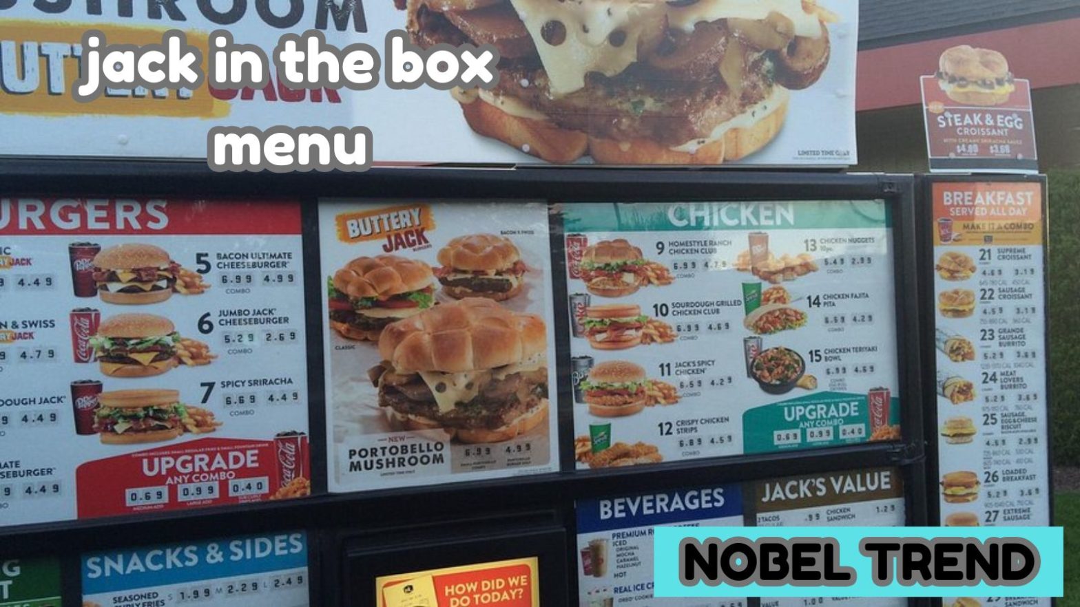 Jack in the Box Menu